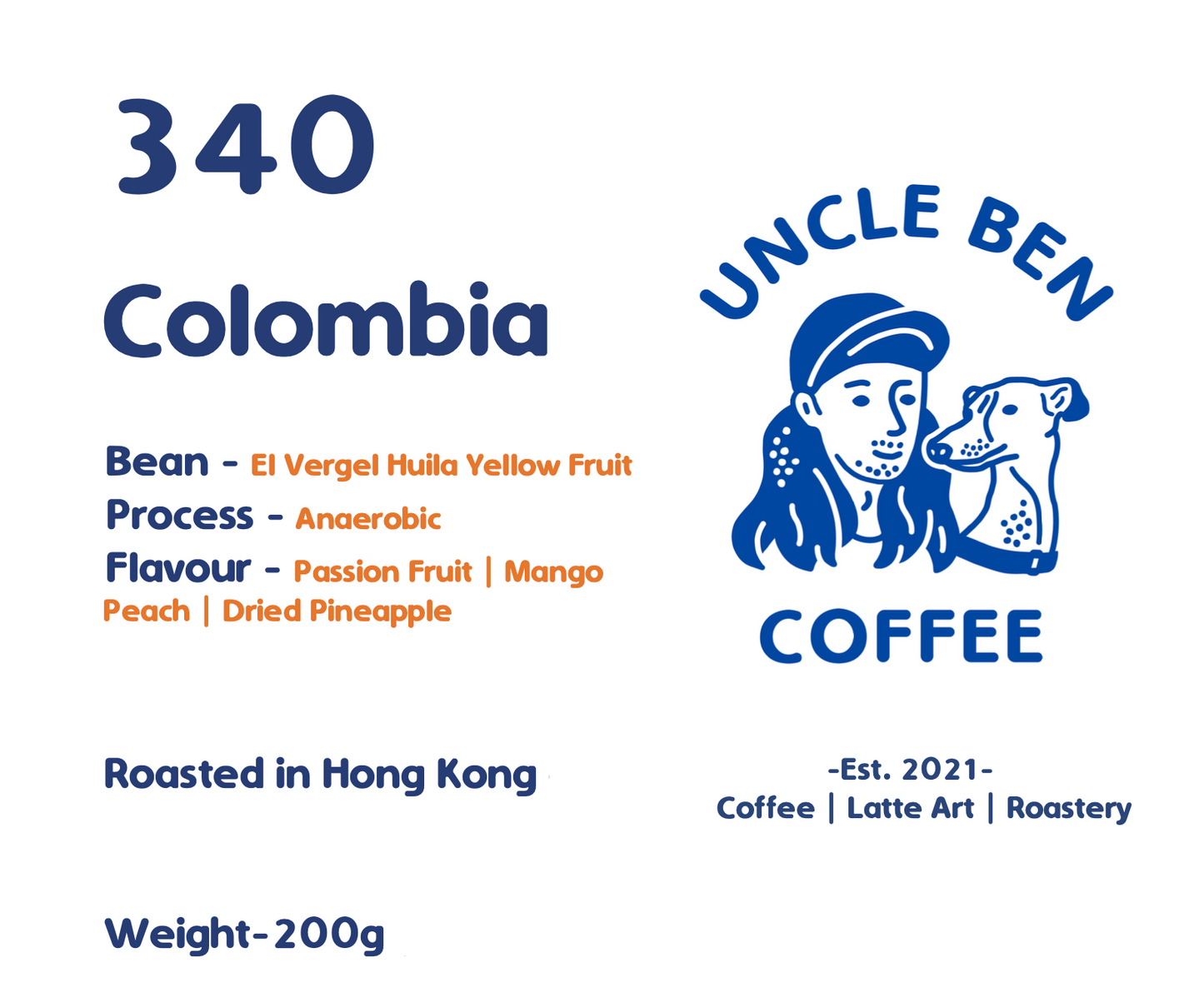 340 Colombia Coffee Bean Uncle Ben Coffee