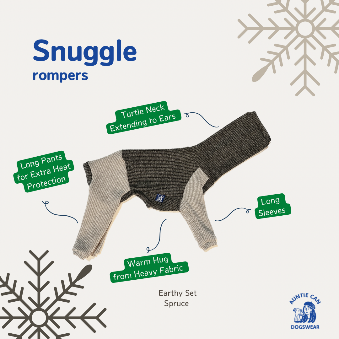 Snuggle the dog rompers - spruce