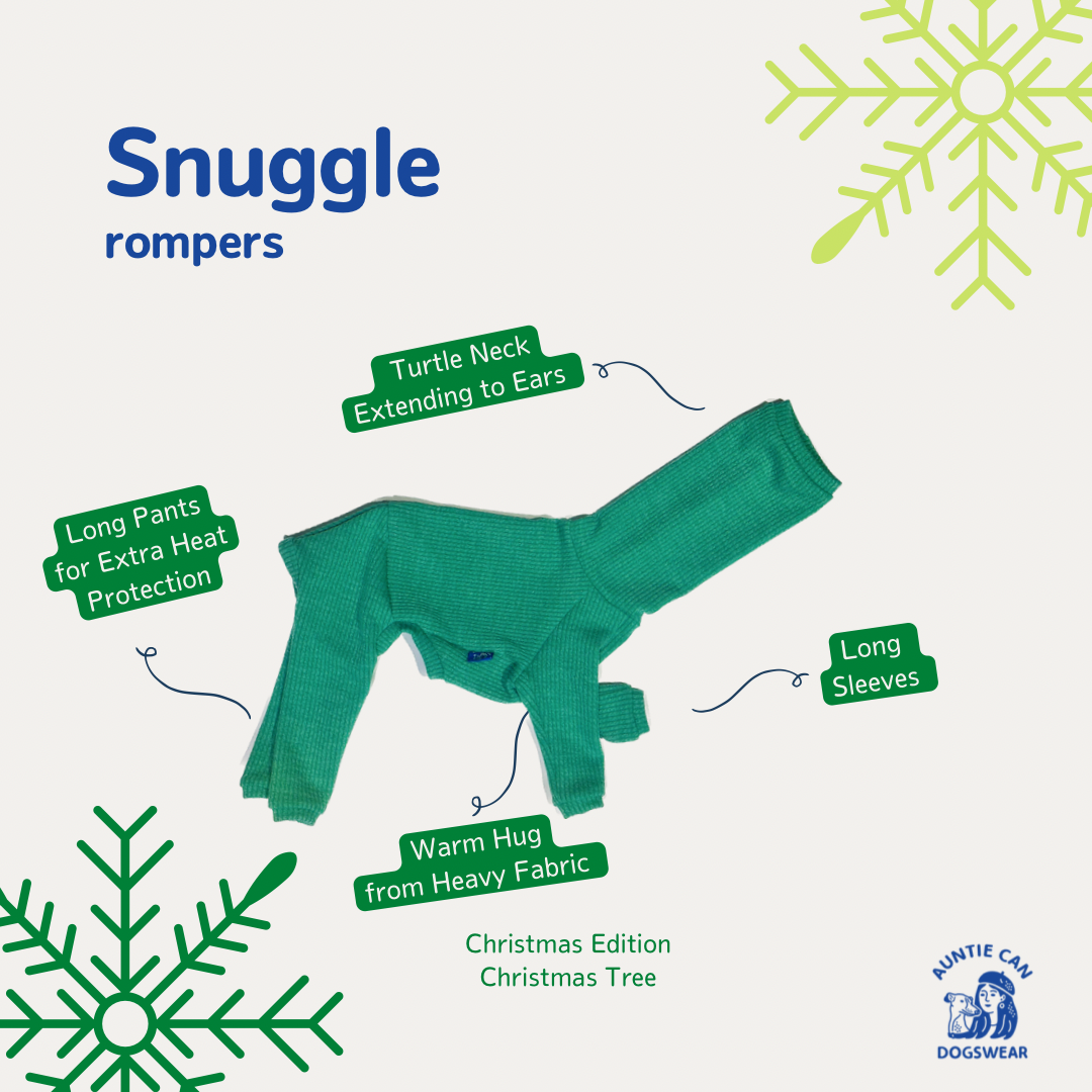 Snuggle the dog rompers - Christmas tree